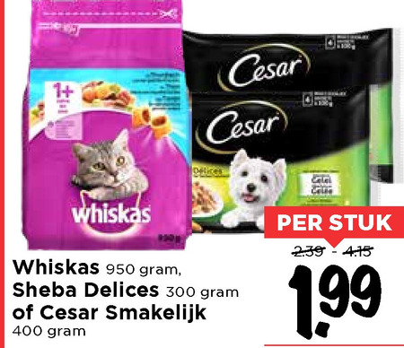 Cesar   kattenvoer, hondenvoer folder aanbieding bij  Vomar - details