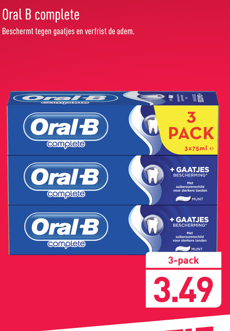 Oral-B   tandpasta folder aanbieding bij  Aldi - details