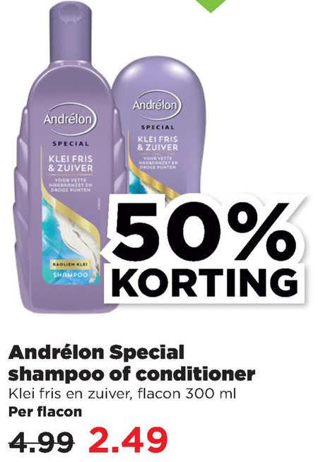 Andrelon   shampoo, conditioner folder aanbieding bij  Plus - details