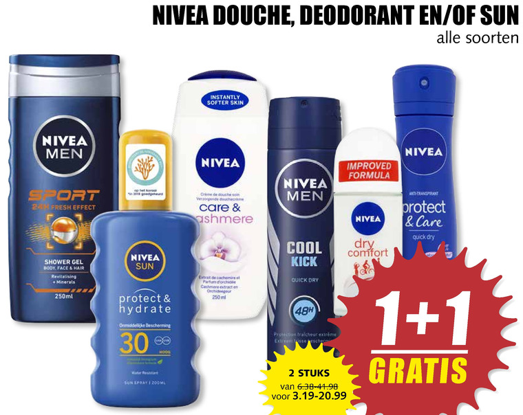 Nivea   deodorant, douchegel folder aanbieding bij  MCD Supermarkt Basis - details