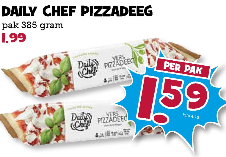 Daily Chef   pizzadeeg folder aanbieding bij  Boons Markt - details