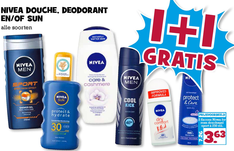 Nivea   zonnebrandolie, douchegel folder aanbieding bij  Boons Markt - details