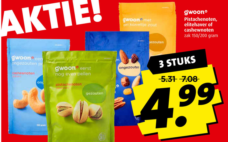 Gwoon   cashewnoten, studentenhaver folder aanbieding bij  Boni - details