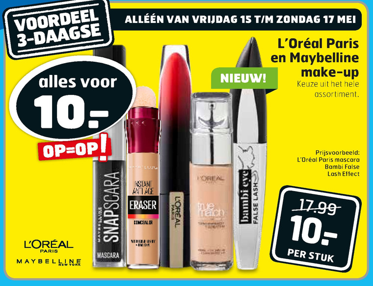 Maybelline   cosmetica, lipstick folder aanbieding bij  Trekpleister - details