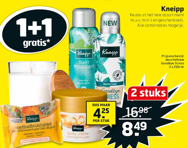 Kneipp   douchegel, huidolie folder aanbieding bij  Trekpleister - details