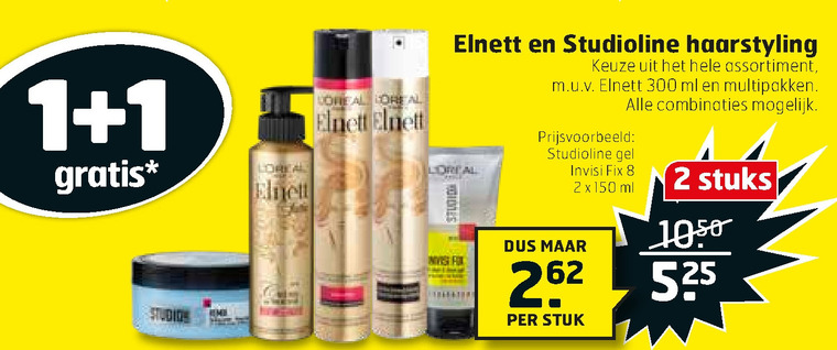 Elnett   hairspray, haargel folder aanbieding bij  Trekpleister - details