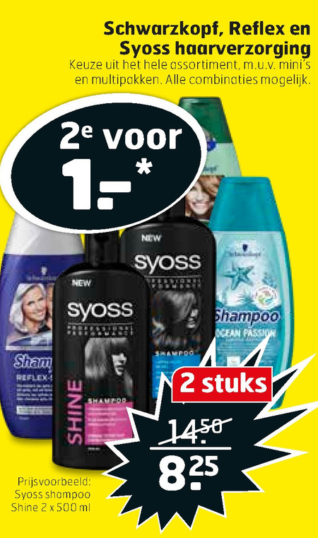 Schwarzkopf   haarverzorging, shampoo folder aanbieding bij  Trekpleister - details