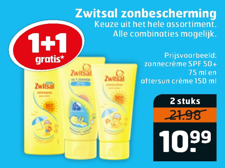 Zwitsal   aftersun, zonnebrandolie folder aanbieding bij  Trekpleister - details