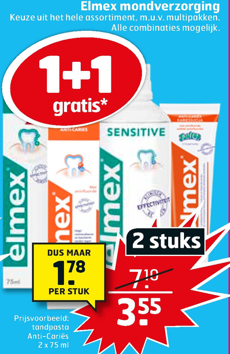 Elmex   mondverzorging, mondwater folder aanbieding bij  Trekpleister - details