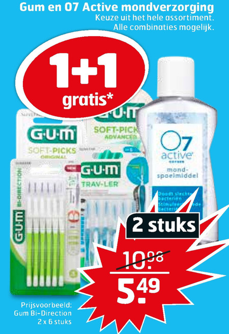 G.U.M.   tandenstokers, mondwater folder aanbieding bij  Trekpleister - details