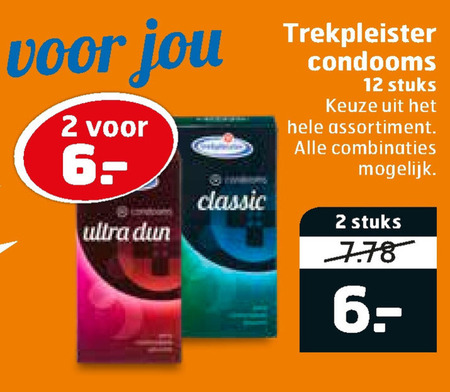 Trekpleister Huismerk   condooms folder aanbieding bij  Trekpleister - details