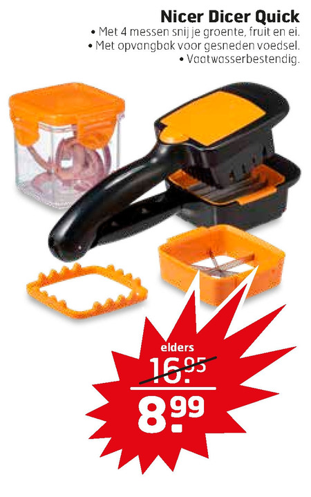 Nicer Dicer   patatsnijder folder aanbieding bij  Trekpleister - details