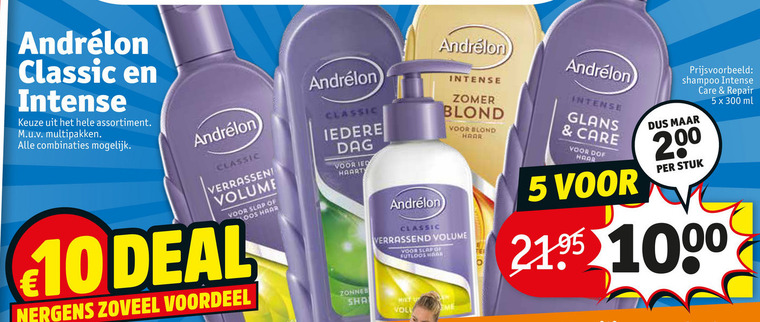 Andrelon   conditioner, shampoo folder aanbieding bij  Kruidvat - details