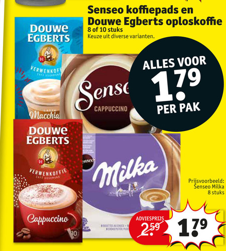 Douwe Egberts Senseo   oploskoffie, koffiepad folder aanbieding bij  Kruidvat - details