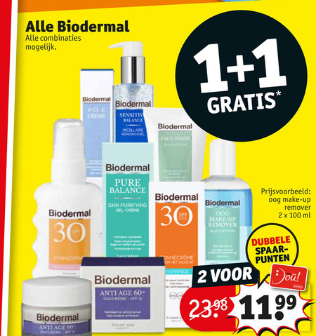 Biodermal   anti-rimpel creme, gezichtsreiniging folder aanbieding bij  Kruidvat - details