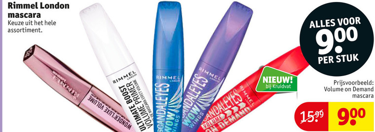 Rimmel   mascara folder aanbieding bij  Kruidvat - details