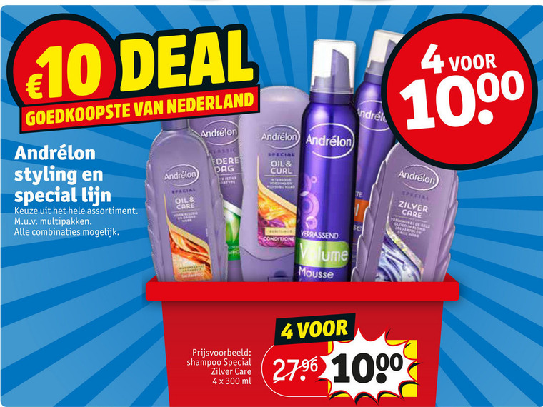 Andrelon   cremespoeling, hairspray folder aanbieding bij  Kruidvat - details