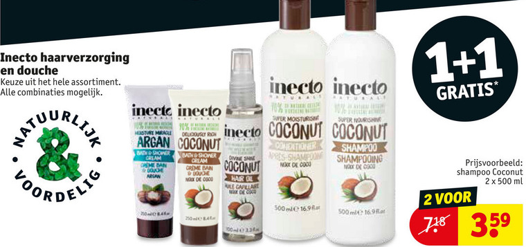 Inecto   douchegel, shampoo folder aanbieding bij  Kruidvat - details