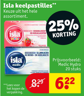 Isla   keelpastilles folder aanbieding bij  Kruidvat - details