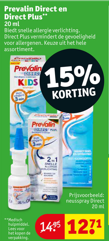 Prevalin   neusspray folder aanbieding bij  Kruidvat - details