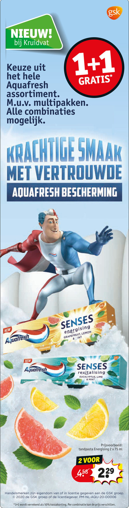 Aquafresh   tandpasta folder aanbieding bij  Kruidvat - details