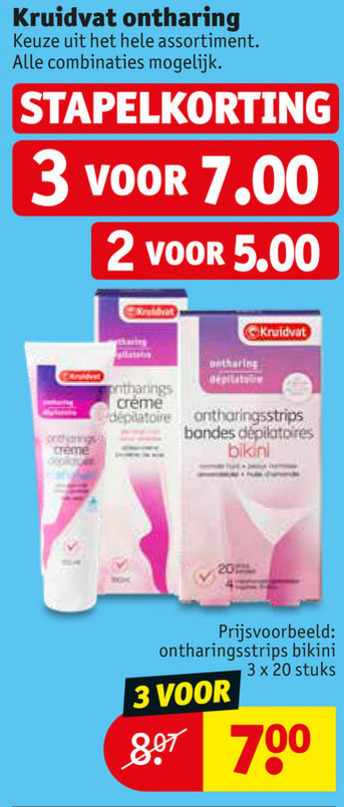 Kruidvat Huismerk   ontharing, ontharingscreme folder aanbieding bij  Kruidvat - details