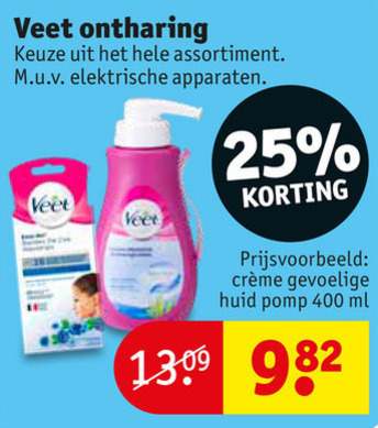 Veet   ontharing, ontharingsstrips folder aanbieding bij  Kruidvat - details