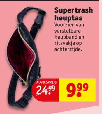 Supertrash   heuptas folder aanbieding bij  Kruidvat - details