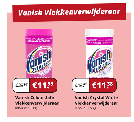 Vanish   vlekkenverwijderaar folder aanbieding bij  Voordeeldrogisterij.nl - details