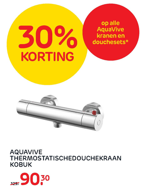 Aquavive   kraan, thermostaatkraan folder aanbieding bij  Praxis - details