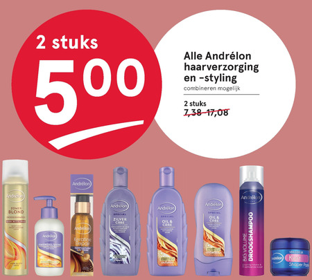 Andrelon   shampoo, conditioner folder aanbieding bij  Etos - details