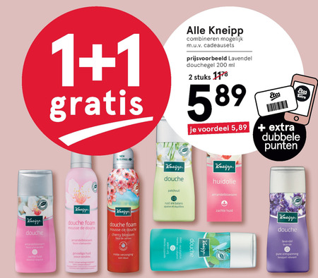 Kneipp   douchegel, badzout folder aanbieding bij  Etos - details