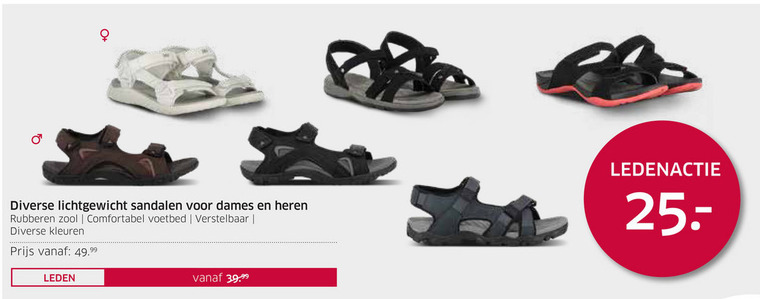 Human Nature   herensandalen, damessandalen folder aanbieding bij  ANWB - details