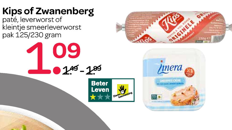 Zwanenberg   pate, leverworst folder aanbieding bij  Spar - details