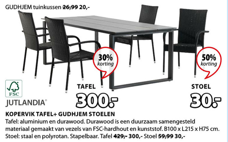 Jutlandia   tuintafel, tuinstoel folder aanbieding bij  Jysk - details