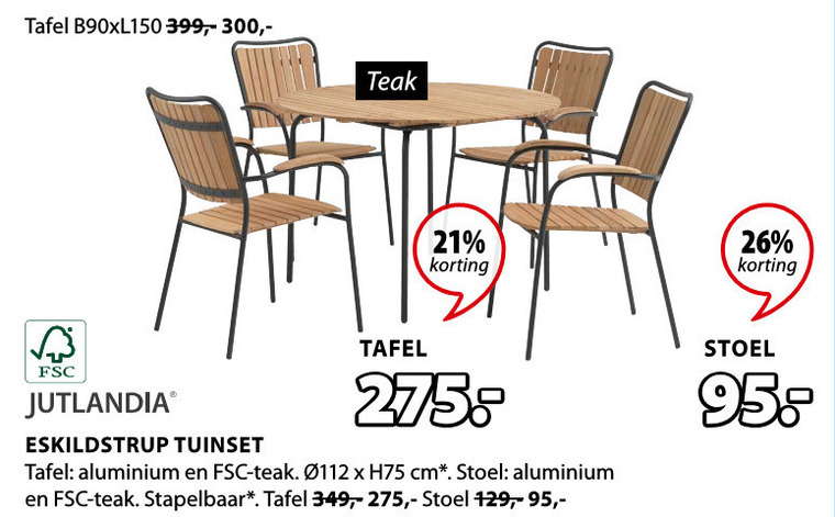 Jutlandia   tuintafel, tuin stapelstoel folder aanbieding bij  Jysk - details