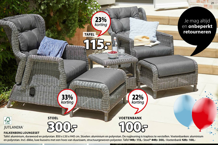 Jutlandia   tuin fauteuil folder aanbieding bij  Jysk - details