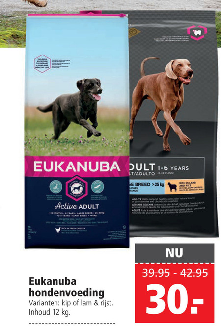 Eukanuba   hondenvoer folder aanbieding bij  Welkoop - details