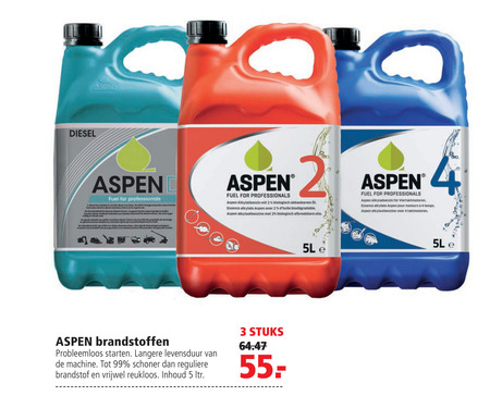 Aspen   benzine folder aanbieding bij  Welkoop - details