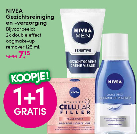 Nivea   gezichtsverzorging, gezichtsreiniging folder aanbieding bij  DA - details