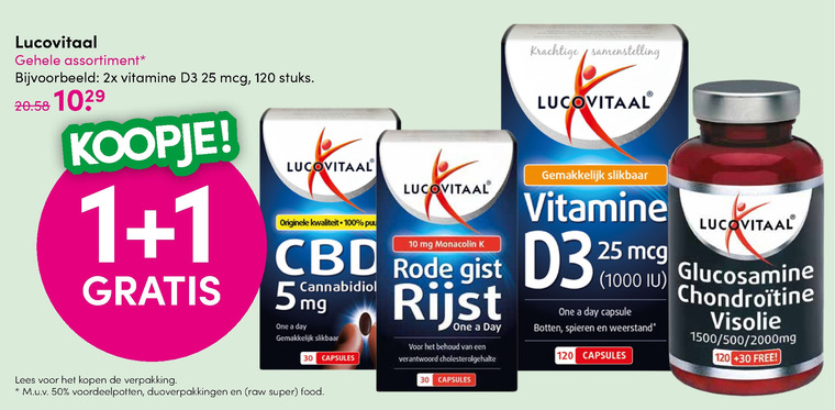 Lucovitaal   voedingssupplement folder aanbieding bij  DA - details