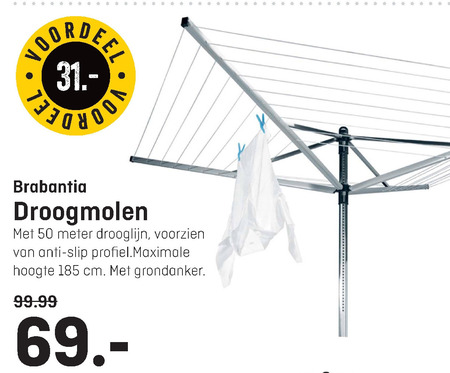 optocht Ongewapend ondergoed Brabantia droogmolen folder aanbieding bij Hubo - details