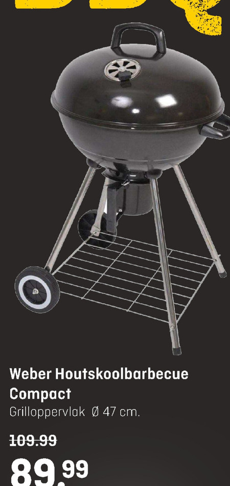 Weber   houtskool barbecue folder aanbieding bij  Hubo - details