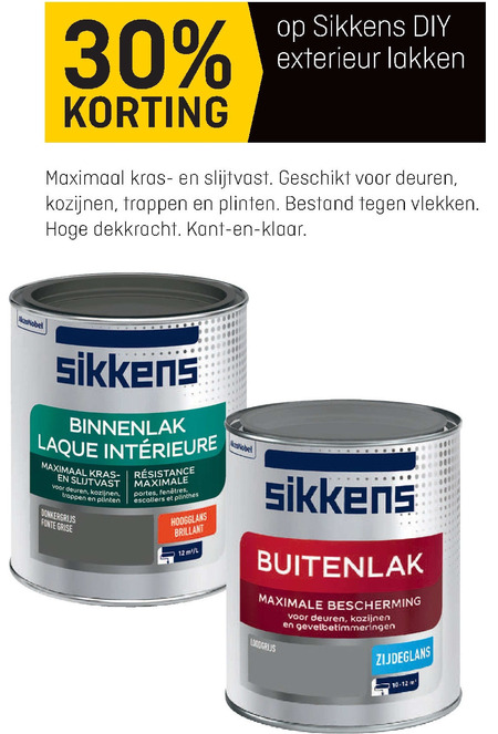 Sikkens   buitenlak, lak folder aanbieding bij  Hubo - details