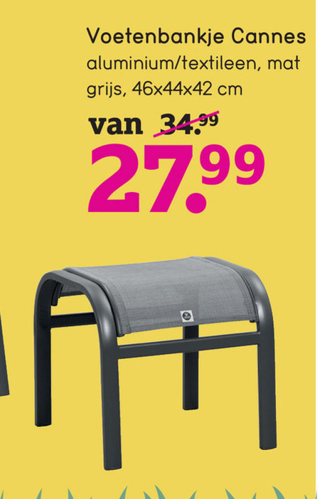 tuin voetenbank folder aanbieding bij -