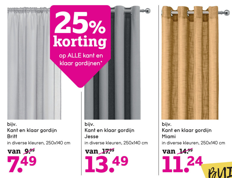 Portiek faillissement zebra gordijn folder aanbieding bij Leenbakker - details