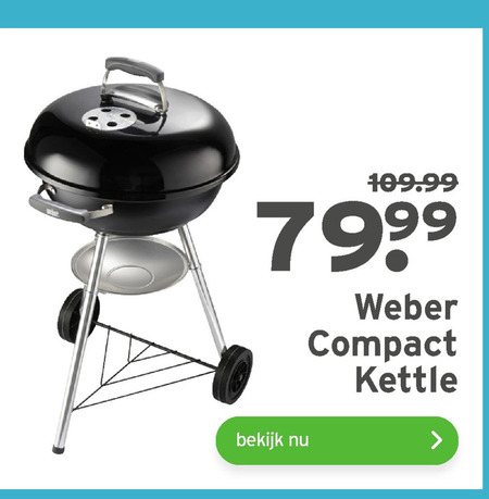 Weber   houtskool barbecue folder aanbieding bij  Gamma - details