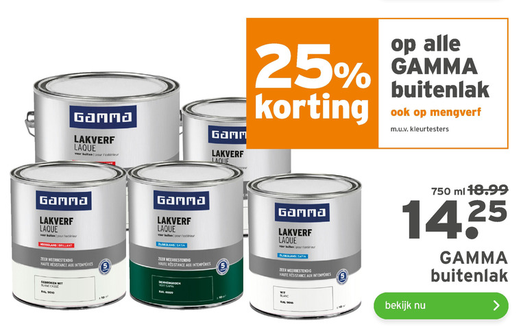 Gamma Huismerk   mengverf, buitenlak folder aanbieding bij  Gamma - details