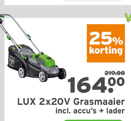 Lux accugrasmaaier aanbieding bij Gamma - details