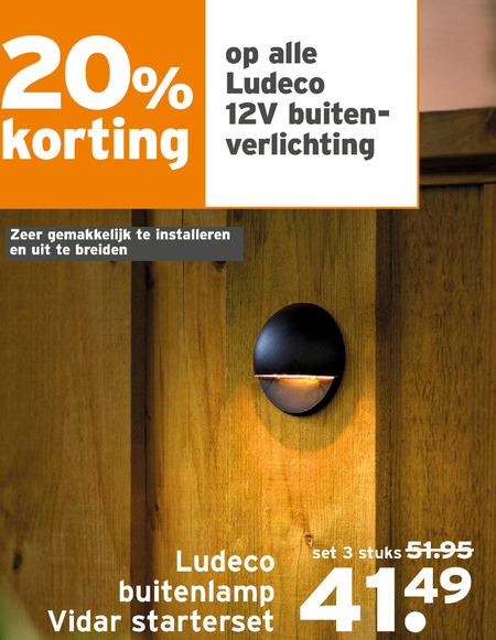 Ludeco   buitenlamp folder aanbieding bij  Gamma - details